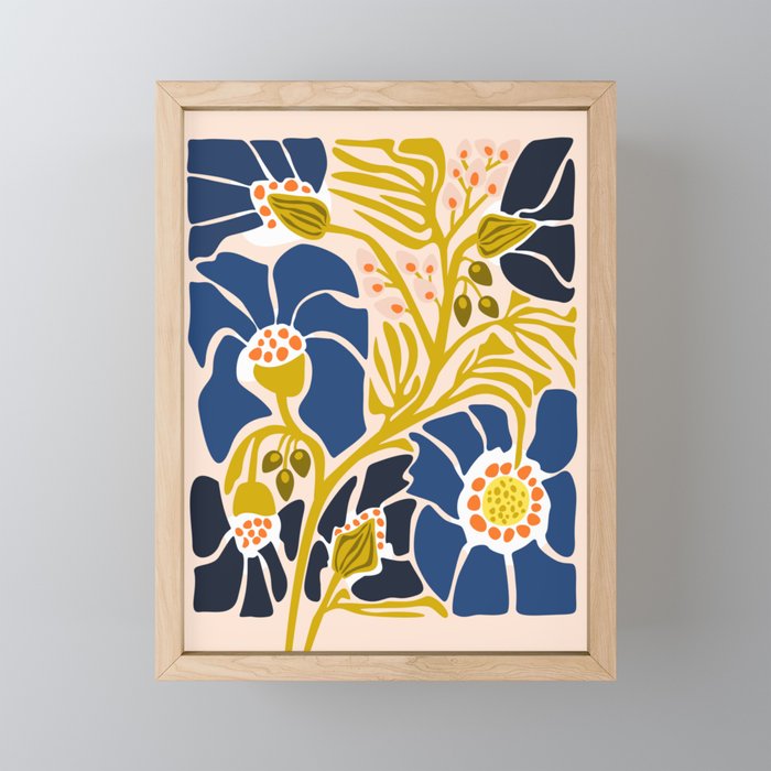 Modern floral illustration; Backyard flower Mini Art Print Gallery Image 1