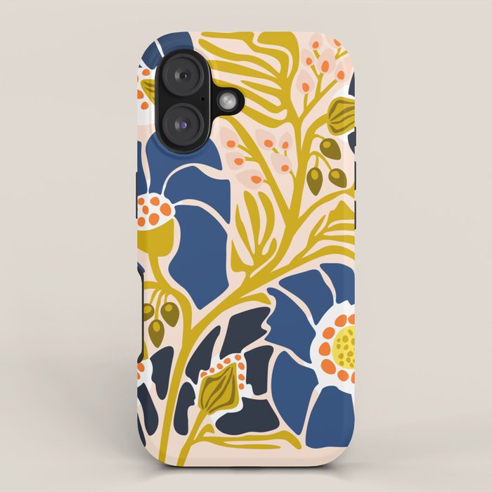 Modern floral illustration; Backyard flower iPhone Case Gallery Image 1