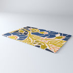 Modern floral illustration; Backyard flower Rug Gallery Image 3