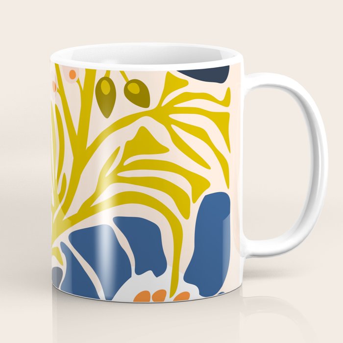 Modern floral illustration; Backyard flower Coffee Mug Gallery Image 1