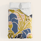 Modern floral illustration; Backyard flower Comforter Gallery Image 6