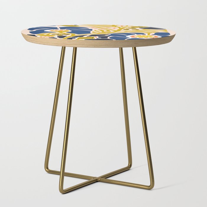 Modern floral illustration; Backyard flower Side Table Gallery Image 1