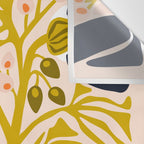 Modern floral illustration; Backyard flower Wall Tapestry Gallery Image 3