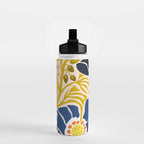 Modern floral illustration; Backyard flower Water Bottle Gallery Image 2