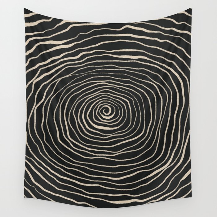 Strokes 07: Nero Black Edition  Wall Tapestry Gallery Image 1