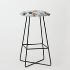Rough Collie Dog Paws and Bones Pattern Stool Gallery Image 1