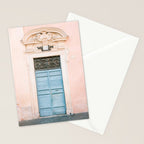 Blue Trastevere Rome front door | Italy pastel travel photography | Front door collection Stationery Card Gallery Image 2