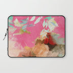 pink peachy branch in summer garden Laptop Sleeve Gallery Image 1