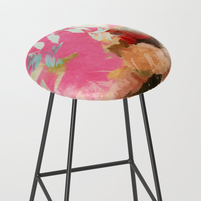 pink peachy branch in summer garden Stool Gallery Image 2