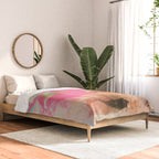 pink peachy branch in summer garden Comforter Gallery Image 2