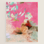pink peachy branch in summer garden Jigsaw Puzzle Gallery Image 1