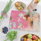 pink peachy branch in summer garden Cutting Board Gallery Image 2