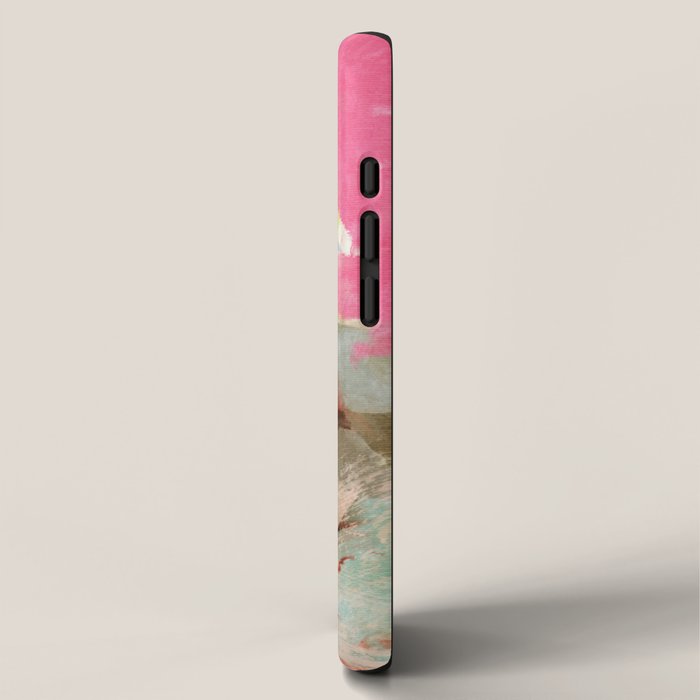 pink peachy branch in summer garden iPhone Case Gallery Image 2