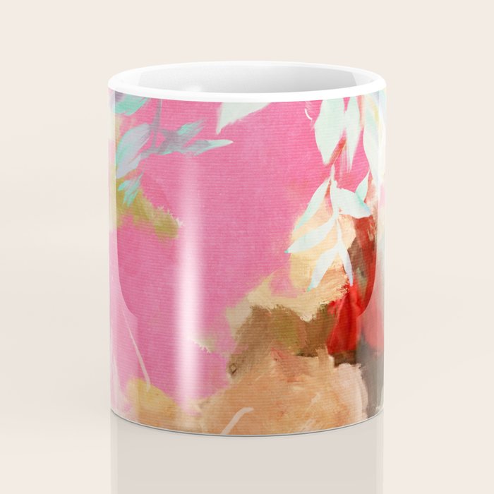 pink peachy branch in summer garden Coffee Mug Gallery Image 4