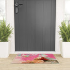 pink peachy branch in summer garden Welcome Mat Gallery Image 3