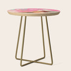 pink peachy branch in summer garden Side Table Gallery Image 1