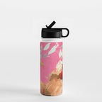 pink peachy branch in summer garden Water Bottle Gallery Image 1