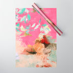 pink peachy branch in summer garden Wrapping Paper Gallery Image 1