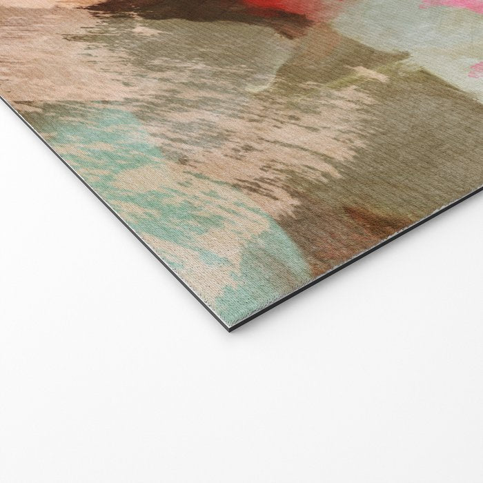 pink peachy branch in summer garden Welcome Mat Gallery Image 2