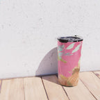 pink peachy branch in summer garden Travel Mug Gallery Image 4