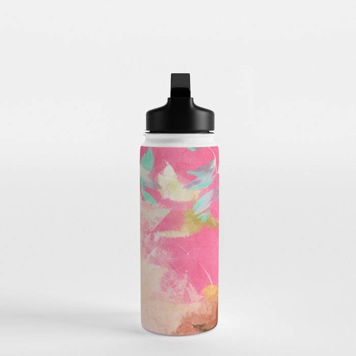 pink peachy branch in summer garden Water Bottle Gallery Image 3