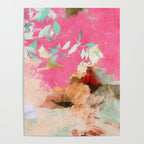 pink peachy branch in summer garden Poster Gallery Image 4