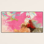 pink peachy branch in summer garden Desk Mat Gallery Image 3