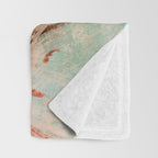 pink peachy branch in summer garden Throw Blanket Gallery Image 3