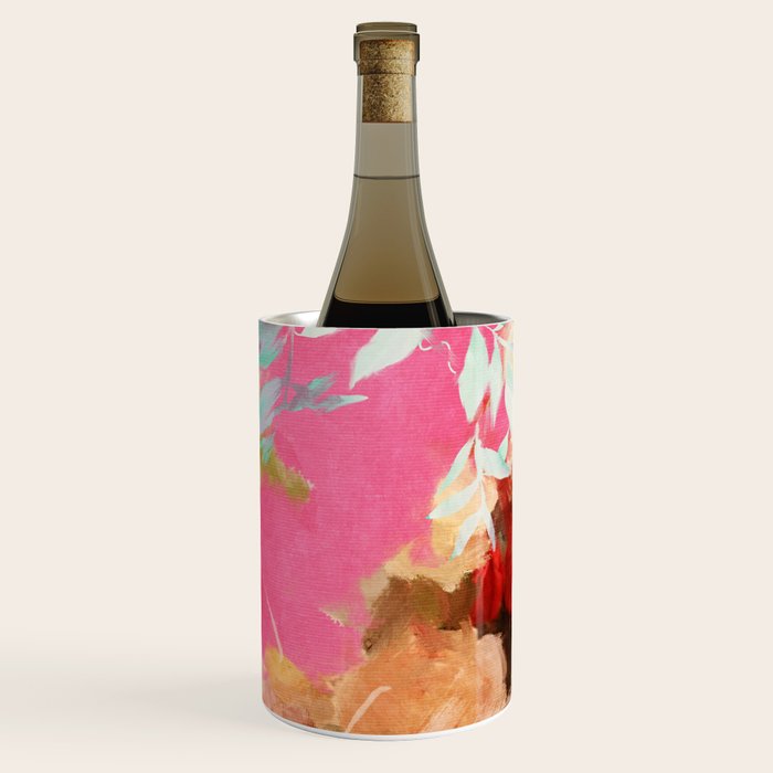 pink peachy branch in summer garden Wine Chiller Gallery Image 1