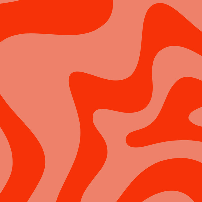 Groovy Retro Liquid Swirl Abstract Pattern in Bold Double Orange Coffee Mug Gallery Image 2