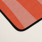 Groovy Retro Liquid Swirl Abstract Pattern in Bold Double Orange Desk Mat Gallery Image 4