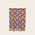 Geometric Color Utopia orange, lilac, gray, cream and black Wall Hanging Gallery Image 1
