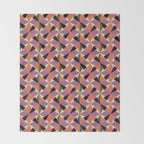 Geometric Color Utopia orange, lilac, gray, cream and black Throw Blanket Gallery Image 2