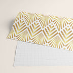 Gold art deco diamonds on white Wrapping Paper Gallery Image 2