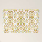 Gold art deco diamonds on white Welcome Mat Gallery Image 1