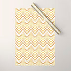 Gold art deco diamonds on white Wrapping Paper Gallery Image 1