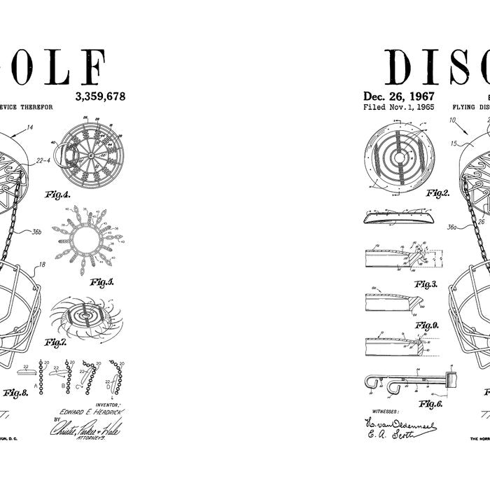Disc Golf Frolf Frisbee Basket Vintage Patent Drawing Print Coffee Mug Gallery Image 2