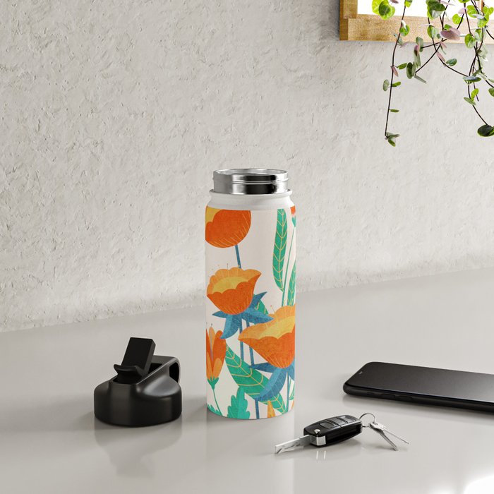 Summer Flowers I Water Bottle Gallery Image 4