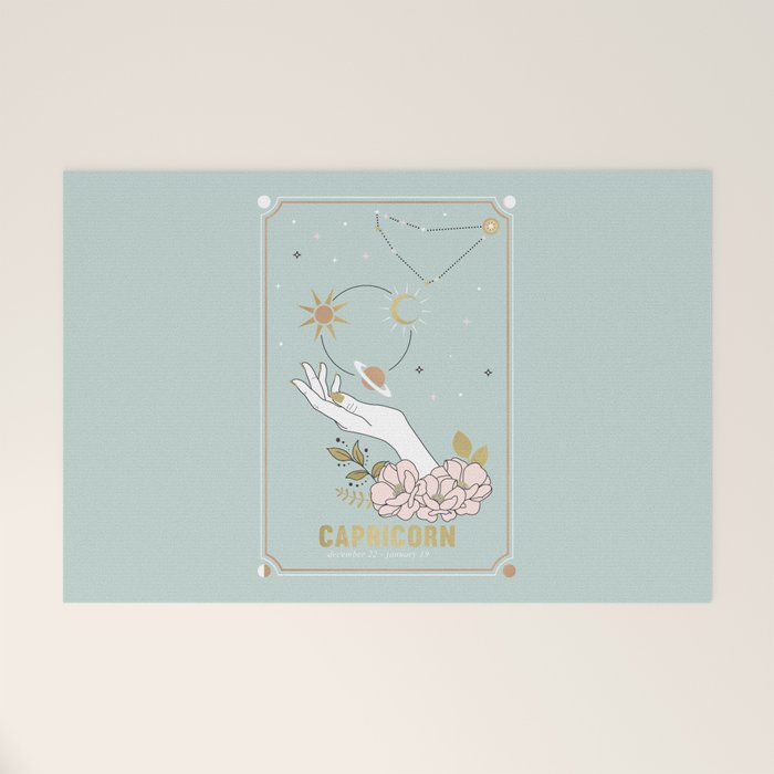 Capricorn Zodiac Series Welcome Mat Gallery Image 1