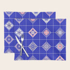 Talavera Mexican Tile - Pink & Periwinkle Palette Placemat Gallery Image 1