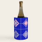 Talavera Mexican Tile - Pink & Periwinkle Palette Wine Chiller Gallery Image 1