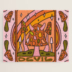 15. Devil Tarot Mushroom Jigsaw Puzzle Gallery Image 1