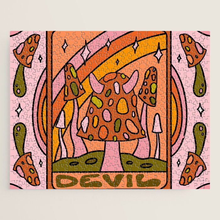 15. Devil Tarot Mushroom Jigsaw Puzzle Gallery Image 1