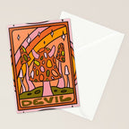 15. Devil Tarot Mushroom Stationery Card Gallery Image 2