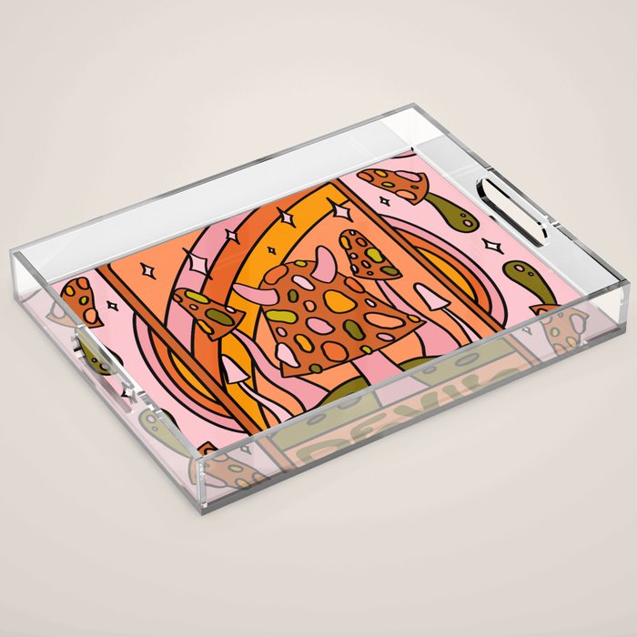 15. Devil Tarot Mushroom Acrylic Tray Gallery Image 1