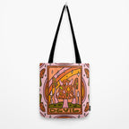 15. Devil Tarot Mushroom Tote Bag Gallery Image 2