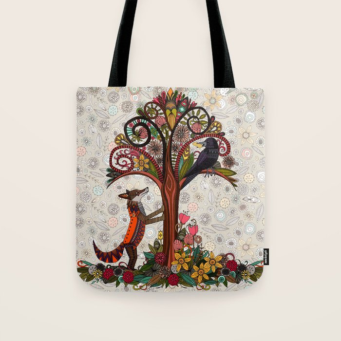 fox and crow Tote Bag Gallery Image 1