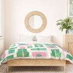 Oh What Fun - Pink and Green Duvet Cover Gallery Image 3