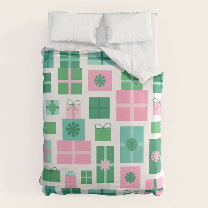 Oh What Fun - Pink and Green Duvet Cover Gallery Image 6