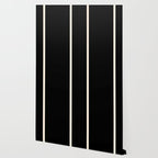 Long Deco - Simple Minimalist Elegance in Almond Cream and Solid Black Wallpaper Gallery Image 2
